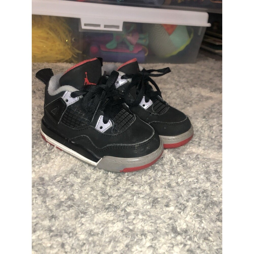 Nike Air Jordan 4 Retro Bred Toddler Shoes 5C
